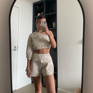 Gold Cheetah Print Two Piece